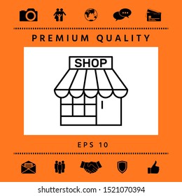 Shop icon symbol. Graphic elements for your design