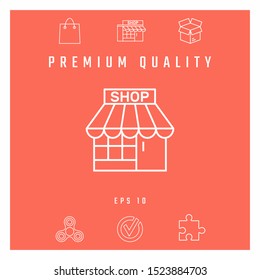 Shop icon symbol. Graphic elements for your design