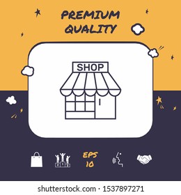 Shop icon symbol. Graphic elements for your design