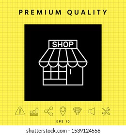 Shop icon symbol. Graphic elements for your design