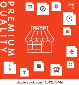 Shop icon symbol. Graphic elements for your design