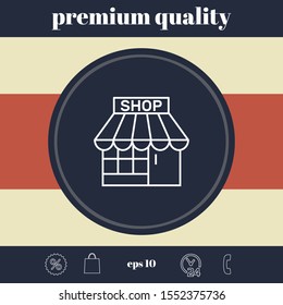 Shop icon symbol. Graphic elements for your design
