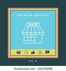 Shop icon symbol. Graphic elements for your design