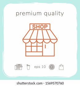 Shop icon symbol. Graphic elements for your design