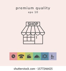 Shop icon symbol. Graphic elements for your design