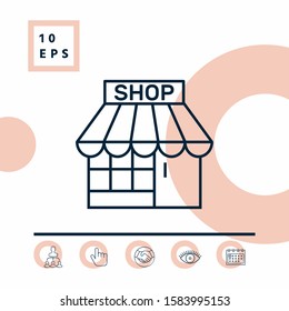 Shop icon symbol. Graphic elements for your design