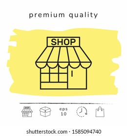 Shop icon symbol. Graphic elements for your design