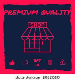 Shop icon symbol. Graphic elements for your design