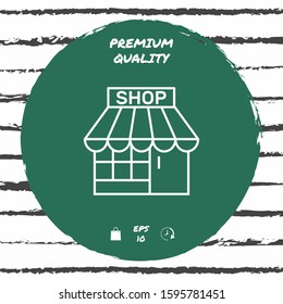 Shop icon symbol. Graphic elements for your design