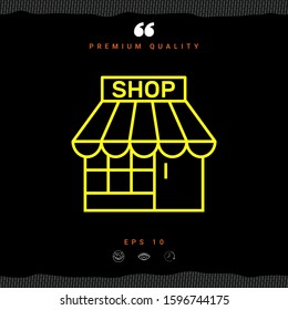 Shop icon symbol. Graphic elements for your design