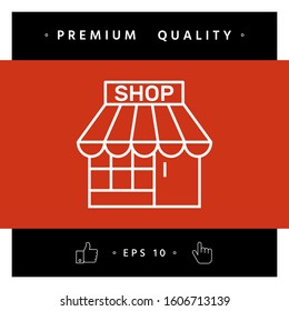 Shop icon symbol. Graphic elements for your design