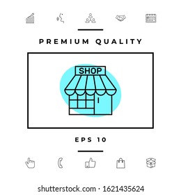 Shop icon symbol. Graphic elements for your design
