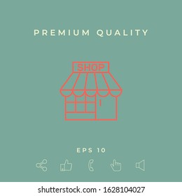 Shop icon symbol. Graphic elements for your design