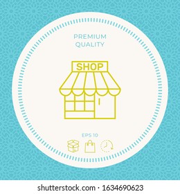 Shop icon symbol. Graphic elements for your design