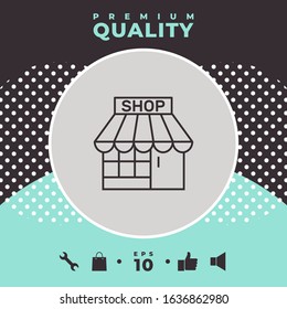 Shop icon symbol. Graphic elements for your design