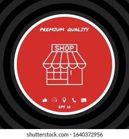 Shop icon symbol. Graphic elements for your design
