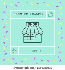 Shop icon symbol. Graphic elements for your design