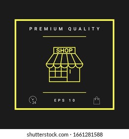 Shop icon symbol. Graphic elements for your design