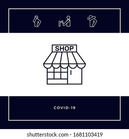 Shop icon symbol. Graphic elements for your design