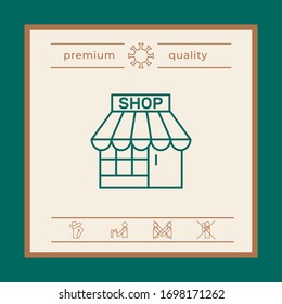 Símbolo del icono de compra. Elementos gráficos para el diseño