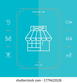 Shop icon symbol. Graphic elements for your design