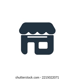 Shop icon in trendy flat style isolated on white background. Online Store symbol for web and mobile applications.