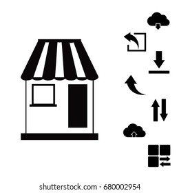 shop icon, vector best flat icon, EPS