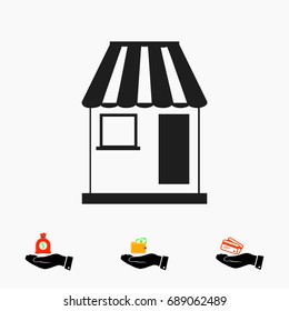 shop icon, vector best flat icon, EPS