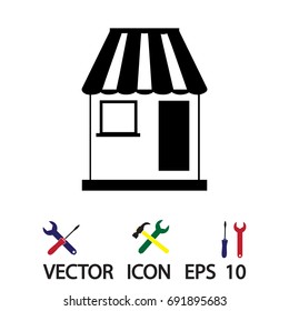 shop icon, vector best flat icon, EPS