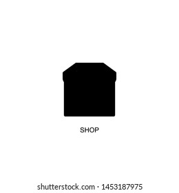shop icon vector black design