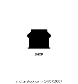 shop icon vector black design