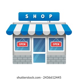 Shop icon. Vector clipart isolated on white background.