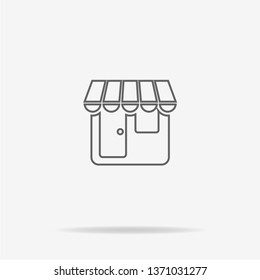Shop icon. Vector concept illustration for design.