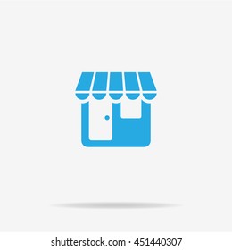 Shop icon. Vector concept illustration for design.
