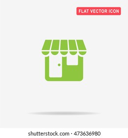 Shop icon. Vector concept illustration for design.