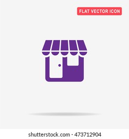Shop icon. Vector concept illustration for design.