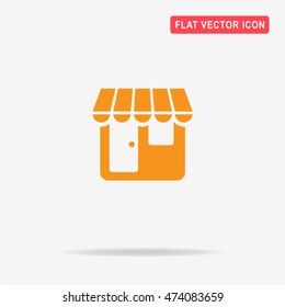 Shop icon. Vector concept illustration for design.