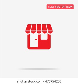 Shop icon. Vector concept illustration for design.