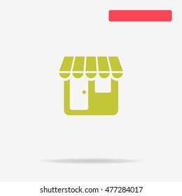 Shop icon. Vector concept illustration for design.