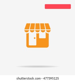 Shop icon. Vector concept illustration for design.