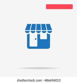 Shop icon. Vector concept illustration for design.