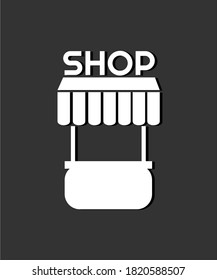 Shop icon vector design for business, market, sale, web, etc