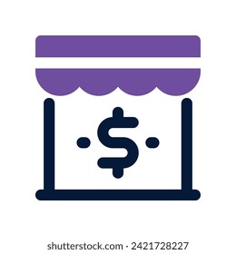 shop icon. vector dual tone icon for your website, mobile, presentation, and logo design.