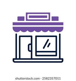 shop icon. vector dual tone icon for your website, mobile, presentation, and logo design.