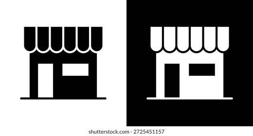Gráficos vetoriais de ícone de loja. sinal vetorial preenchido, ilustração de símbolo.