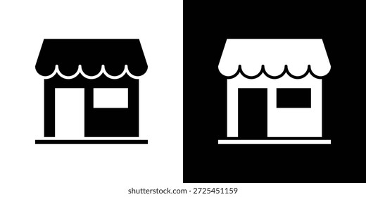 Gráficos vetoriais de ícone de loja. sinal vetorial preenchido, ilustração de símbolo.