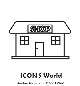 Shop icon. Vector illustration eps10.