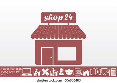 shop icon vector illustration eps10.