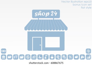 shop icon vector illustration eps10.