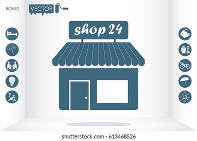 shop icon vector illustration eps10.